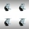 Service Caster 4 Inch SS Polyolefin Swivel Caster Set with Ball Bearings and Brakes SCC SCC-SS30S420-POB-TLB-4 - alternate 1